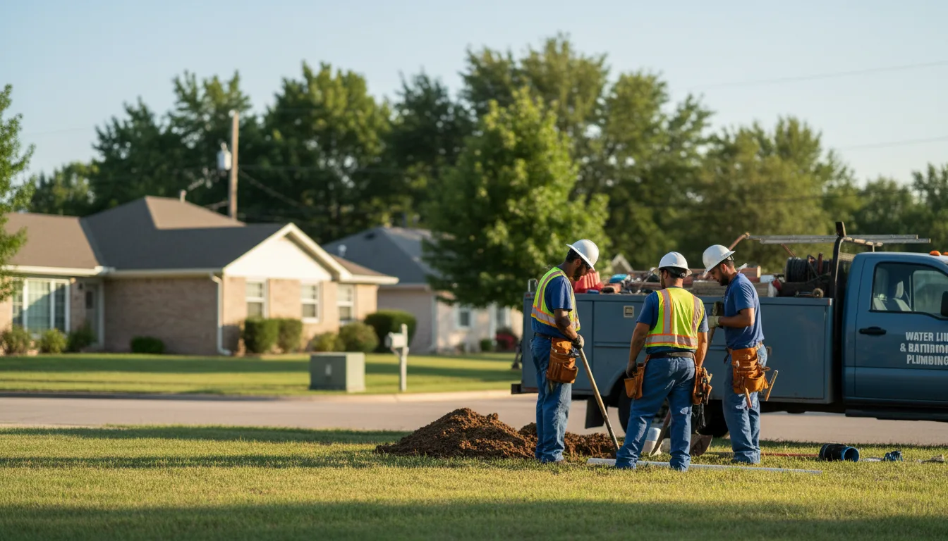 Residential water line and bathroom plumbing service in Elco, PA
